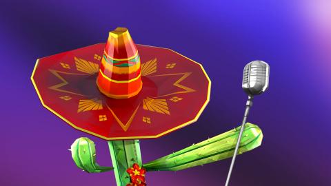 Animacja kaktusa w studio nagraniowym Must Be The Music